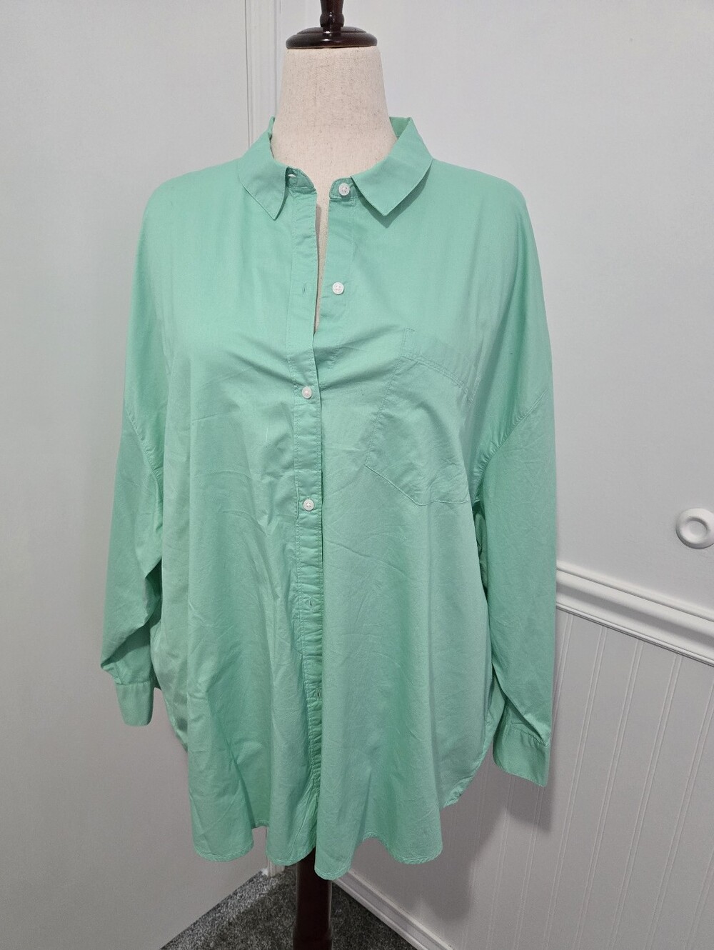 Old Navy Mint Green Boyfriend Shirt